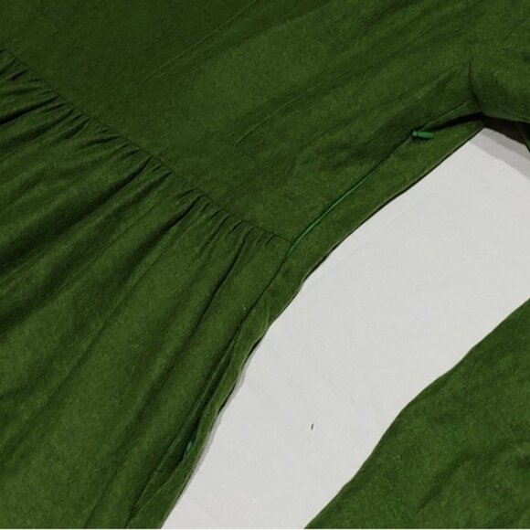 Ylistyle Green Retro Style Wool Blend Maxi Dress  4? - Picture 9 of 14